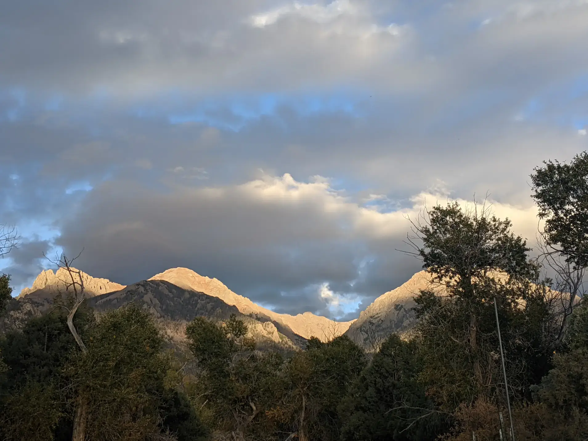 The Sangre de Cristo mountain range in Crestone, CO