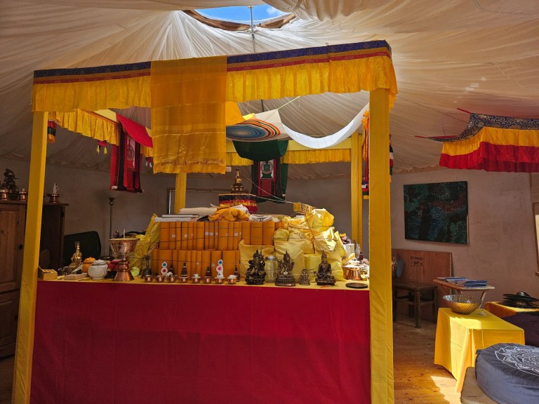 Stupa Construction, all the contents to be blessed to go within the stupa