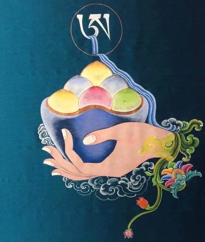 Offering generosity Tibetan motif